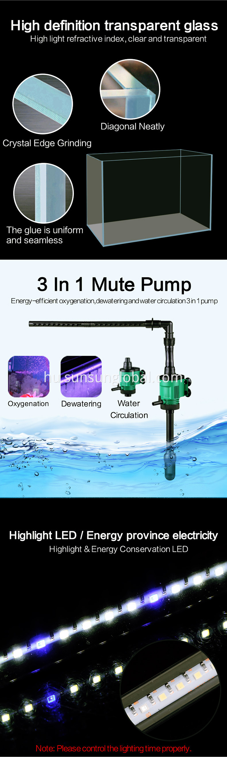 Sunsun asztal műanyag akváriumi haltenyésztő tartály